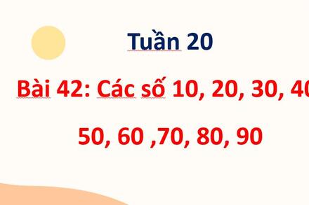 CÁC SỐ 10 20 30 40 50 60 70 80 90