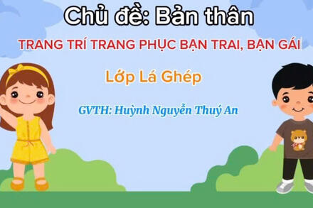 CÔ AN-PTTM- TRANG TRÍ TRANG PHỤC BẠN TRAI, BẠN GÁI-  LỚP LÁ 1 GHÉP NĂM HỌC 2025- 2026