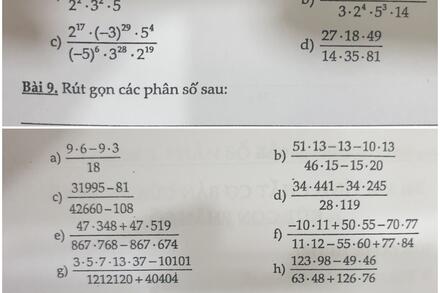 tính chất cơ bản của phân số - rút gọn phân số