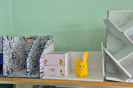 Thiết kế Kệ đựng dụng cụ học tập Công nghệ 8 Chân trời sáng tạo