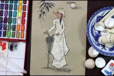 Bài: Mỹ thuật ứng dụng hiện đại Việt Nam_làm tranh từ vỏ trứng