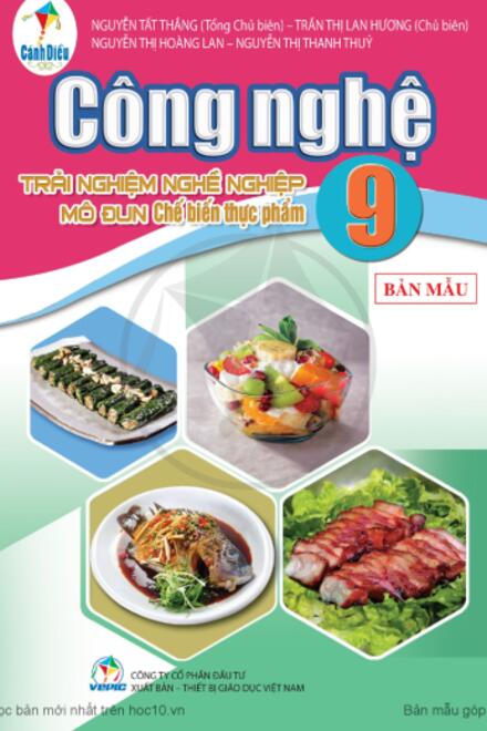 Công Nghệ 9 - Trải Nghiệm Nghề Nghiệp Mô Đun: Chế Biến Thực Phẩm - Cánh Diều