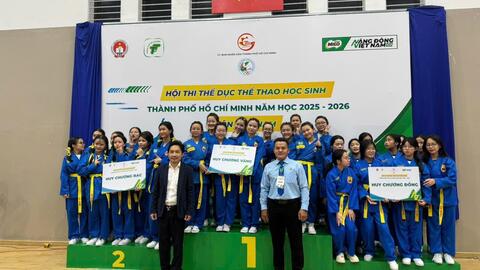 Rực rỡ huy chương vàng – Vovinam Nguyễn Văn Tố tỏa sáng tại Giải Thể thao Học sinh TP.HCM 2025–2026