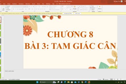 Cách vẽ tam giác cân