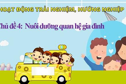 CHỦ ĐỀ 4 : NUÔI DƯỠNG QUAN HỆ GIA ĐÌNH