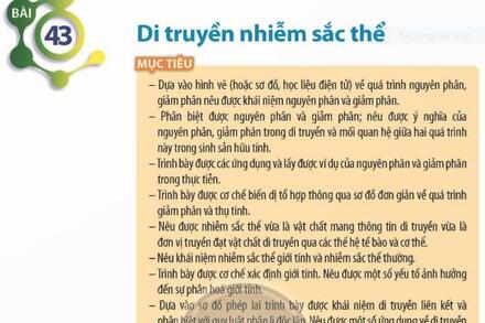 Bài 43: Di truyền nhiễm sắc thể (tiết 2)