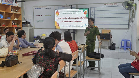 Tập huấn, tuyên truyền về công tác phòng cháy và chữa cháy cho cán bộ, giáo viên, nhân viên nhà trường