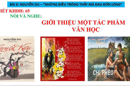 KHDH TIẾT 65: NÓI VÀ NGHE GIỚI THIỆU MỘT TÁC PHẨM VĂN HỌC