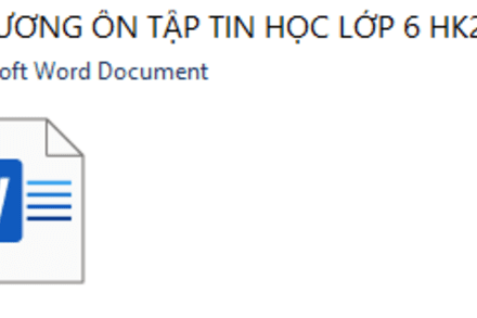 Ôn tin học lớp 6 cuối kì 2