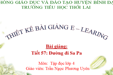 Nộp bài giảng E-Learning của trường TH Thới Lai