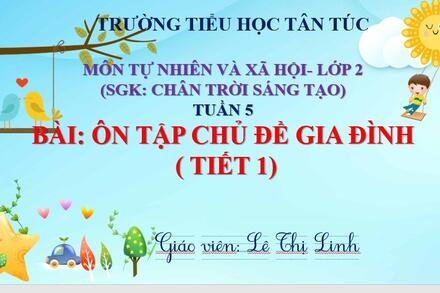 Tự nhiên và Xã hội: Ôn tâp chủ đề Gia đình ( Tiết 1)