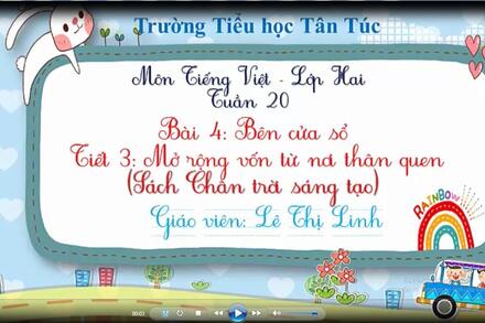 Tuần 20 - Bài 4: Bên cửa sổ- Tiết 3: Mở rộng vốn  từ Nơi thân quen