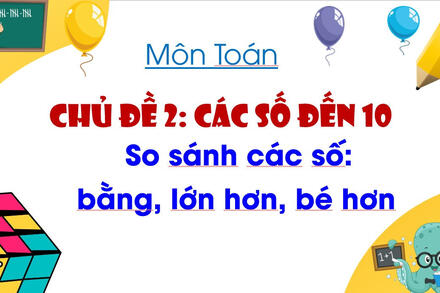 So sánh các số: bằng, lớn hơn, bé hơn