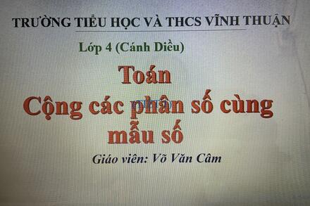 Cộng các phân số cùng mầu số