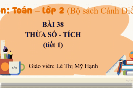 MÔN TOÁN -LỚP 2. BÀI 38:  THỪA SỐ-TÍCH (Bộ sách Kết nối tri thức với cuộc sống)