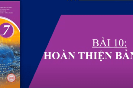 Bài 10: Hoàn thiện bàng tính
