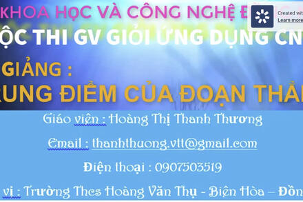 TRUNG ĐIỂM CỦA ĐOẠN THẲNG