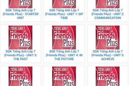 Học từ vựng theo các bài học của SGK Tiếng Anh Lớp 7 (Friends Plus)