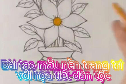 Bài tạo mẫu nền trang trí với họa tiết dân tộc