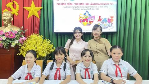 TRƯỜNG TIỂU HỌC ĐÔNG HÒA B XUẤT SẮC ĐẠT GIẢI NHÌ HỘI THI “TRƯỜNG HỌC LÀNH MẠNH” DO AIA TỔ CHỨC