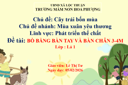 BÒ BẰNG BÀN TAY VÀ BÀN CHÂN 3-4M