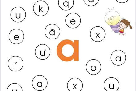 Phiếu bài tập chữ cái a, ă, â