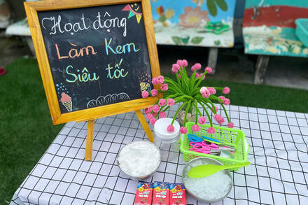 BÉ TRÃI NGHIỆM LÀM KEM SIÊU TỐC