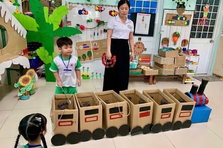 Chồi 4. Dạy nghiên cứu bài học: Hoạt động: Làm tàu hỏa