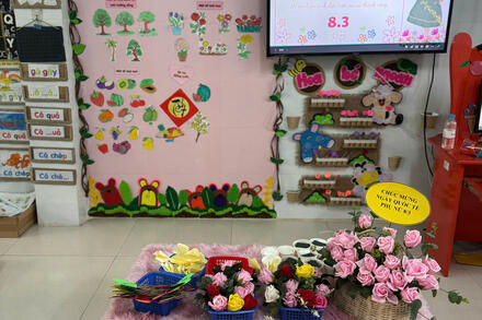 HOẠT ĐỘNG TRẢI NGHIỆM “MÙNG 8 THÁNG 3 LÀM HOA TẶNG MẸ ” - LỚP LÁ 2 - TRƯỜNG MẦM NON HOA HỒNG 2